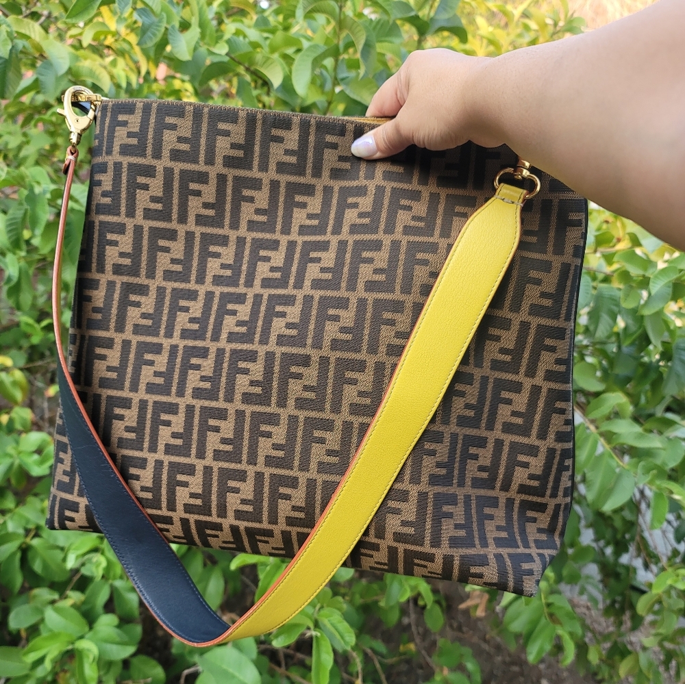 Fendi Brown and Yellow Bag - Picture 2 of 16